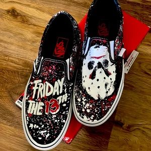 Brand new vans horror slip on “Friday the 13th” with box